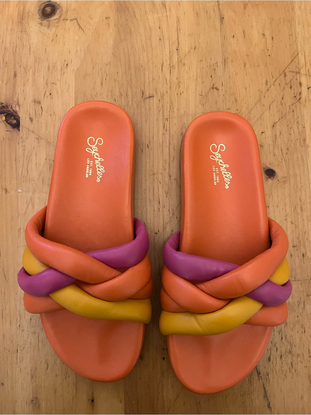 Seychelles Women’s Orange low key sandal slide